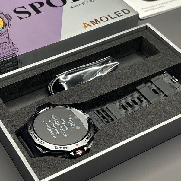 Смарт-годинник Airplus K62 Black (тонометр, пульсоксиметр, дзвінки) AMOLED екран APK62B фото
