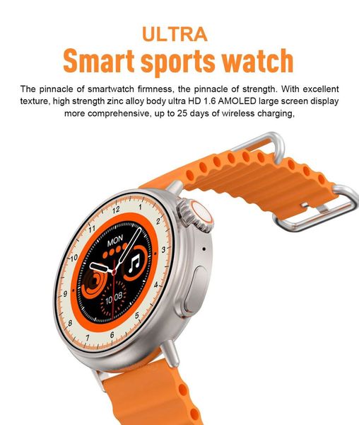 Смарт годинник Airplus Smart Watch Round Screen G9 Ultra Amoled RS9UG фото