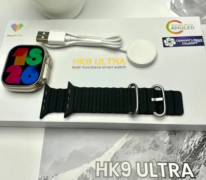 HK9 Ultra 49 mm Amoled Black Смарт годинник HK9UAB фото