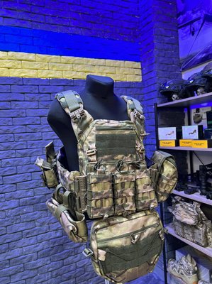 Плитоноска тактична Warmor Multicam Gen.3 Max, швидке скидання 4 точки. З МАКСИМАЛЬНОЮ КОМПЛЕКТАЦІЄЮ ПІДСУМКІВ. 750 фото