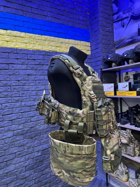 Плитоноска тактична Warmor Multicam Gen.3 Max, швидке скидання 4 точки. З МАКСИМАЛЬНОЮ КОМПЛЕКТАЦІЄЮ ПІДСУМКІВ. 750 фото