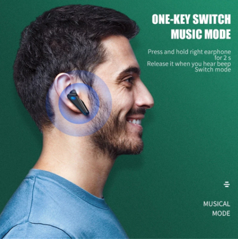 Бездротові геймерскі навушники AirPlus TWS K55. Вакуумні Bluetooth навушники затичкі. K55 фото