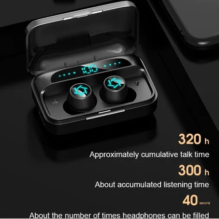 Бездротові сенсорні навушники AirPlus TWS S15 Mini Black з функцією Power Bank. APS15M фото