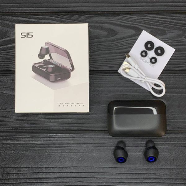 Бездротові сенсорні навушники AirPlus TWS S15 Mini Black з функцією Power Bank. APS15M фото